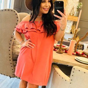 NWT Sassy Mauve Off Shoulder Dress